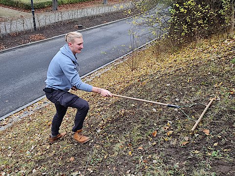 F&Ouml;J-ler harkt an einem Hang